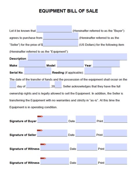 skid steer bill of sale|building equipment bill of sale.